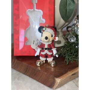 New Baublebar Disney Mickey Mouse Christmas Santa Suit Bag Charm Keychain 3D